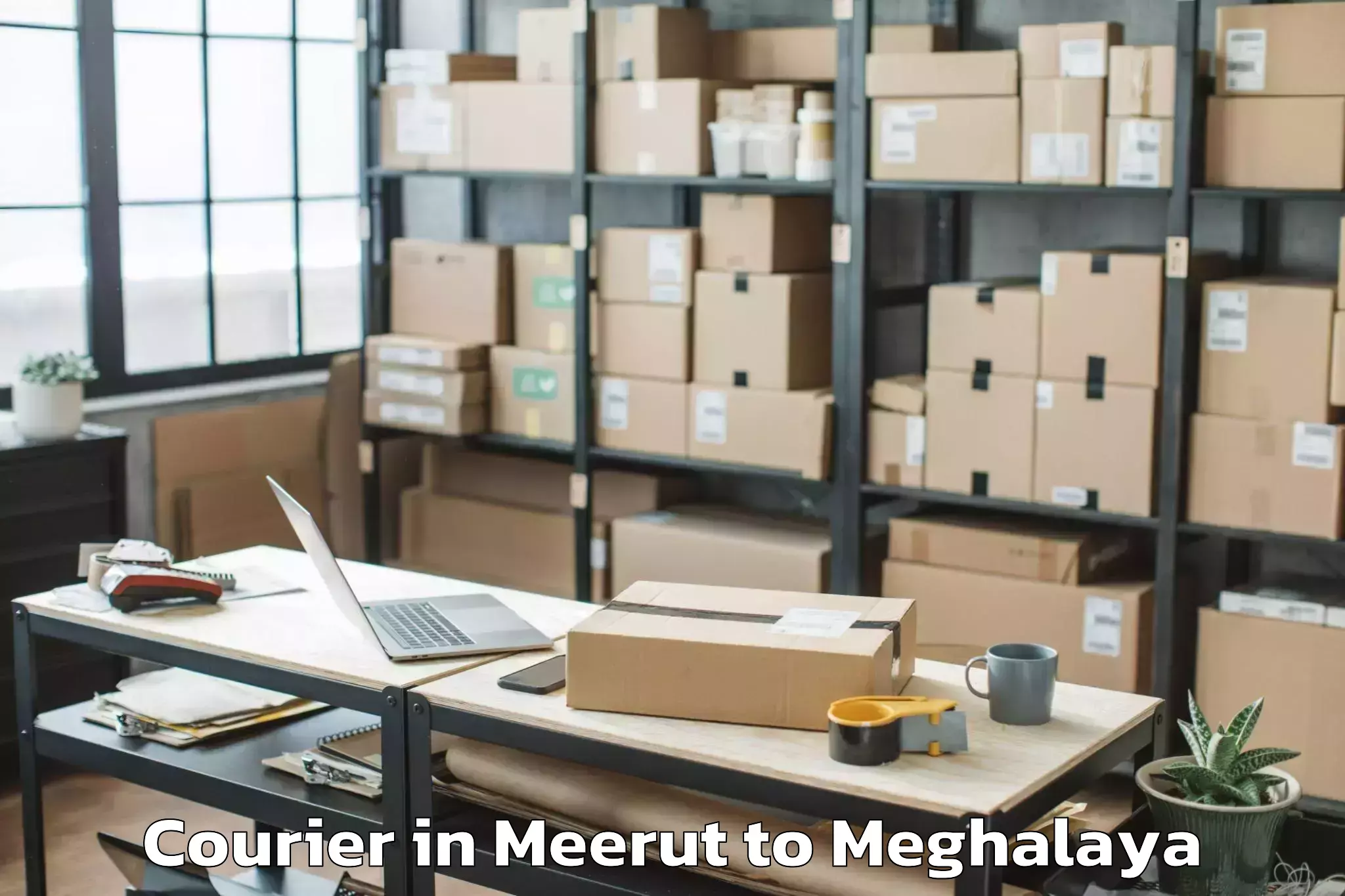 Affordable Meerut to Khatarshnong Laitkroh Courier